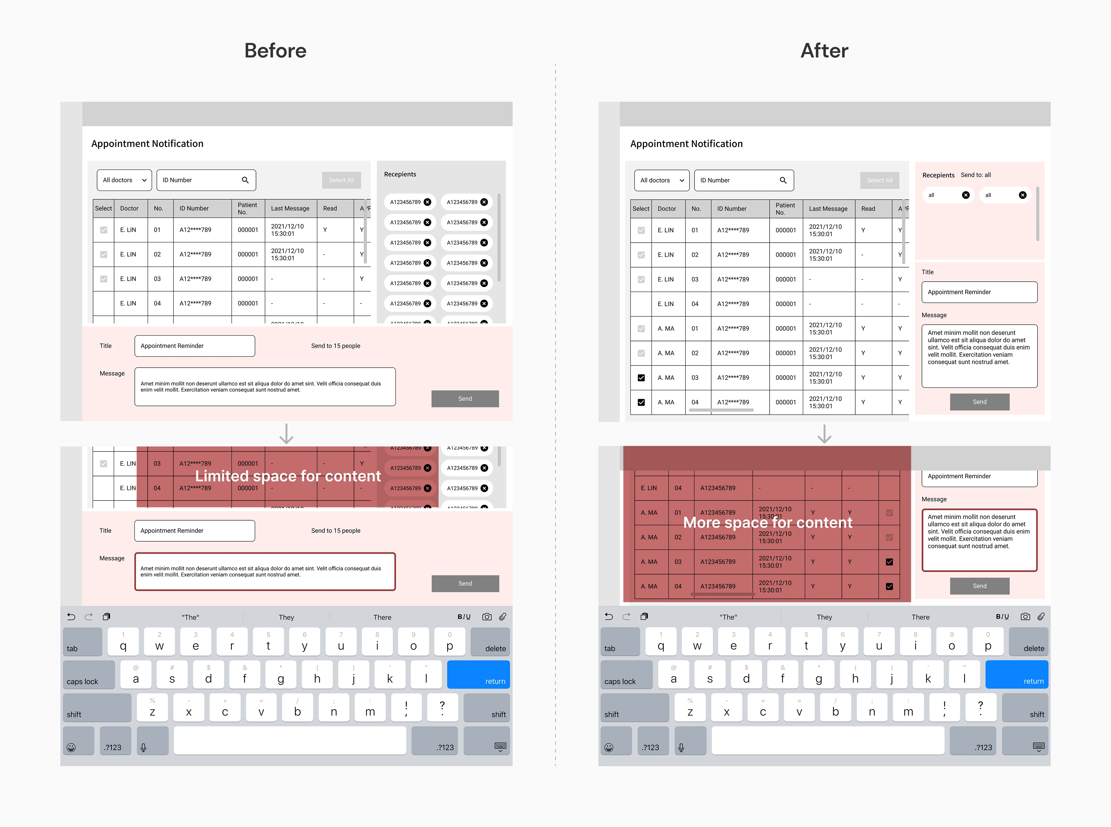 Onscreen keyboard layout comparison
