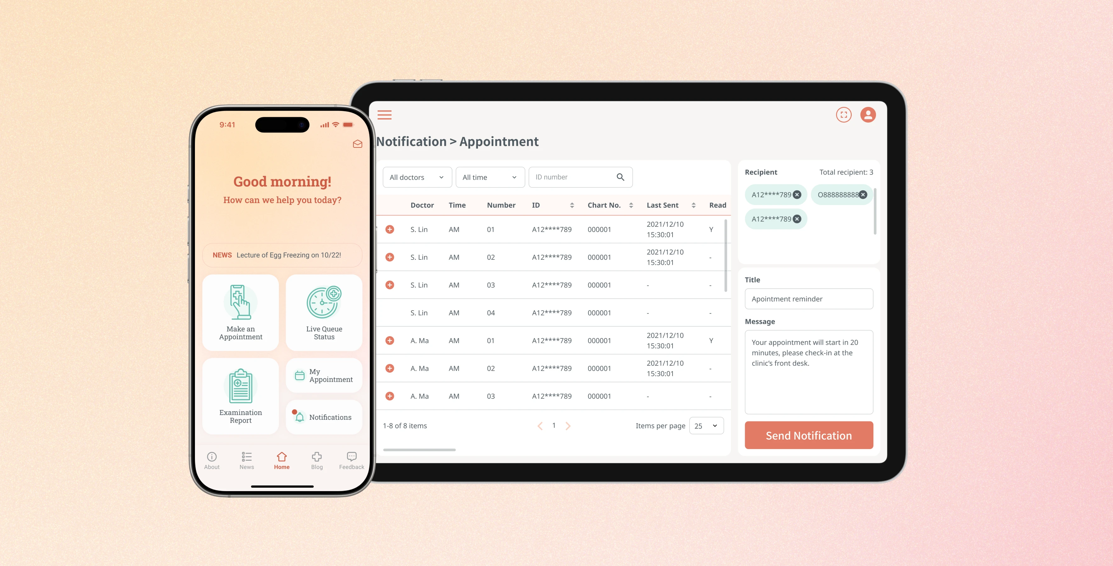 Fertility Center — Clinic App & CMS