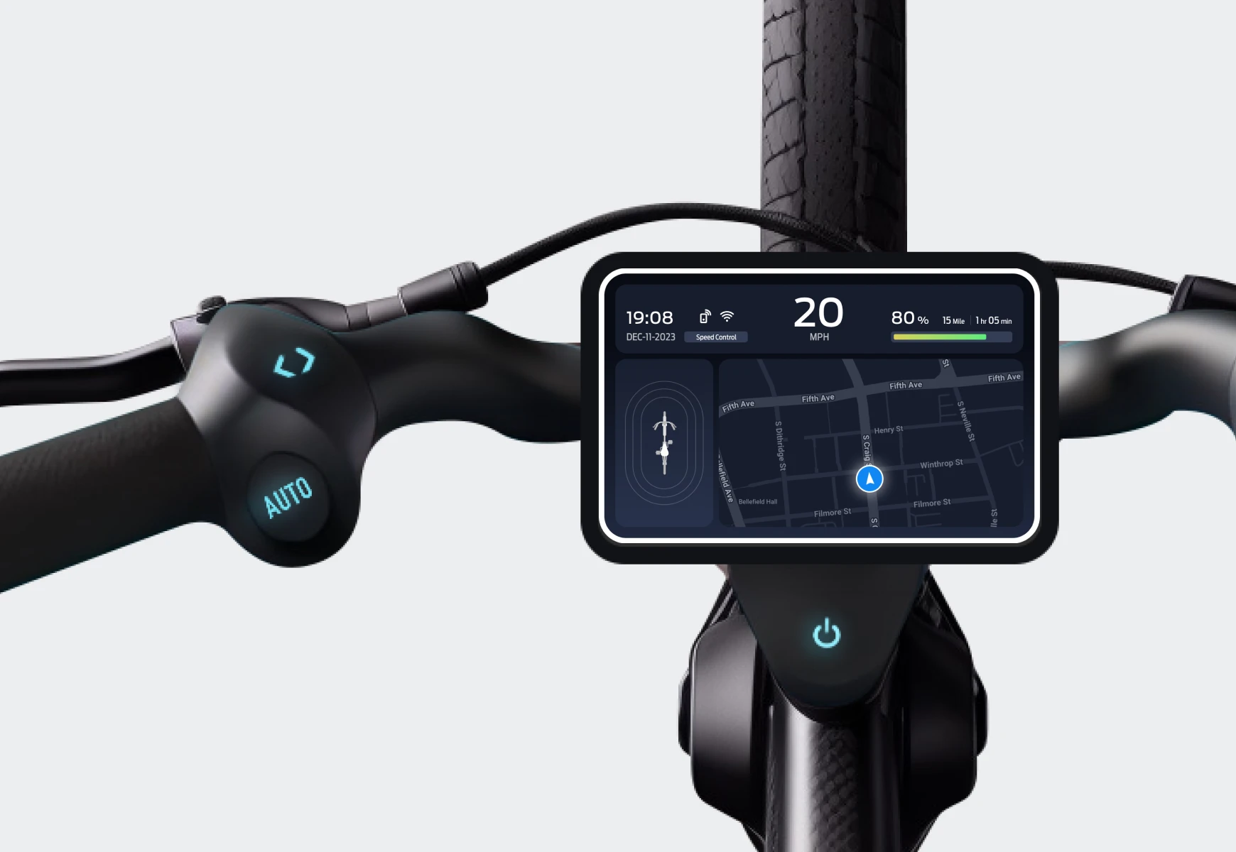 IntelliRide — Electric Bike Dashboard & Controls