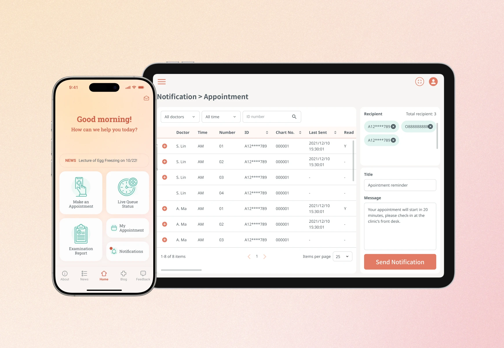 Fertility Center — Clinic App & CMS